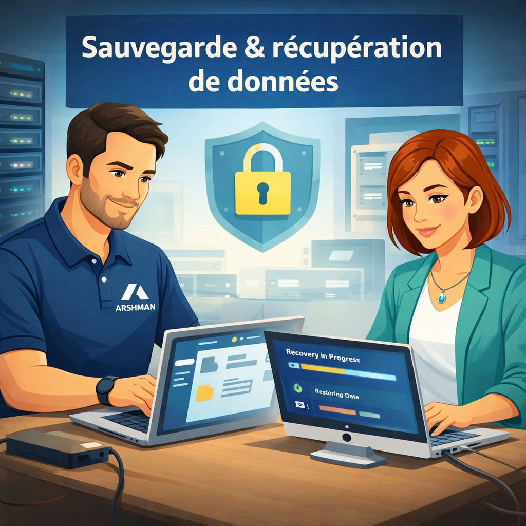 Sauvegarde et récupération de données​​ depannage informatique arshman